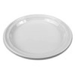 Famous Service® White Impact Plastic Plate – 9″