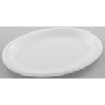 Elite White Laminated Foam Platters – 8.5″ x 11.5″