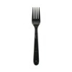 Victoria Bay Black Heavy Weight Plastic Fork – Bulk